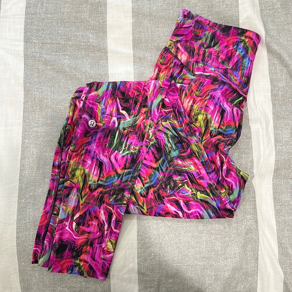 Lululemon wunder train multi-color leggings